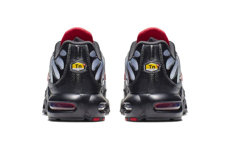 nike air max plus black grey red