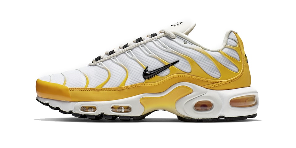yellow and white air max plus