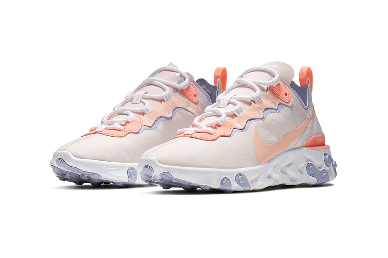 Pink nike react element 55 best sale