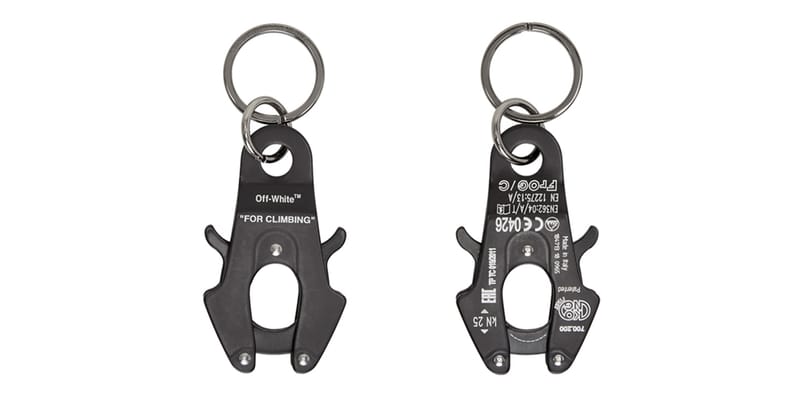 Off white keychain on sale black