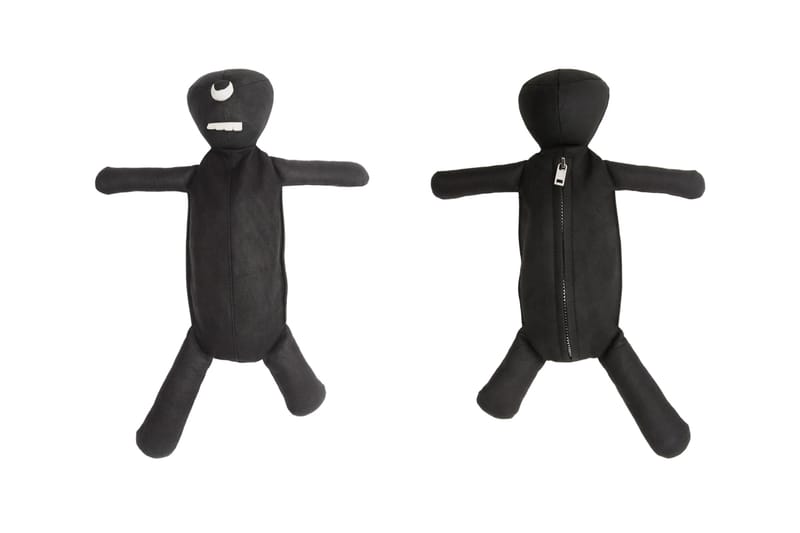 バッグ fur archive bag rick owens julius opium Rick Owens Large Real Fur Beauty Case | Black | SVD USA