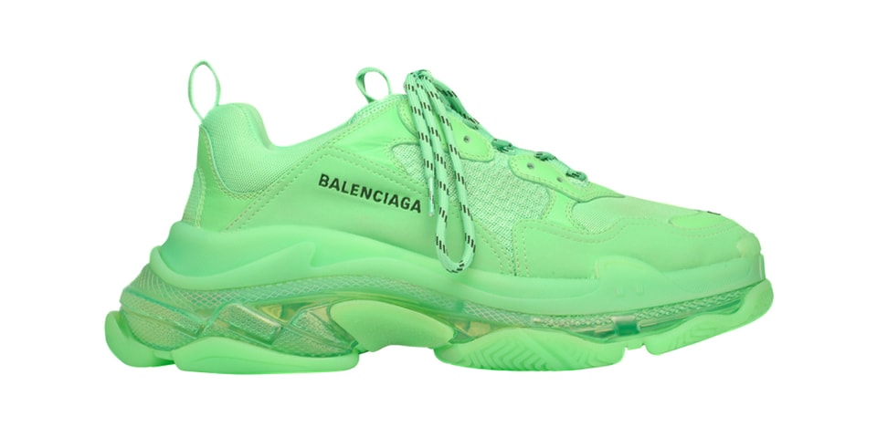 balenciaga neon green sandals