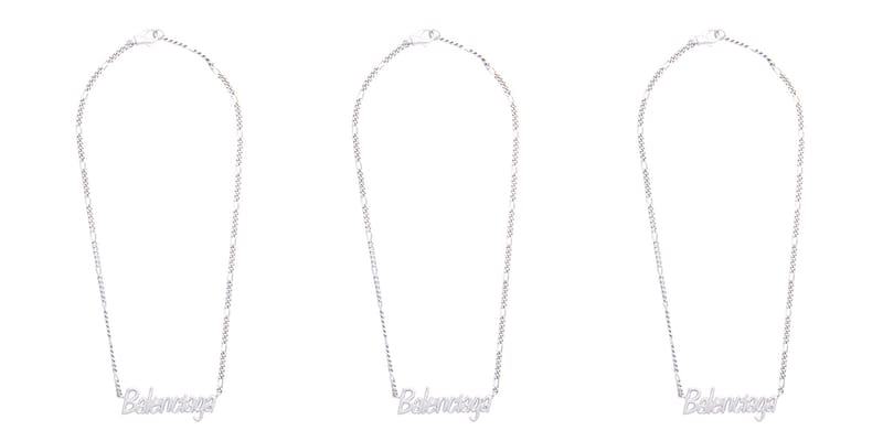 Balenciaga clearance name necklace