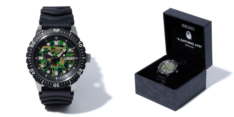 BAPE x Seiko Mechanical Divers Watch | Hypebeast