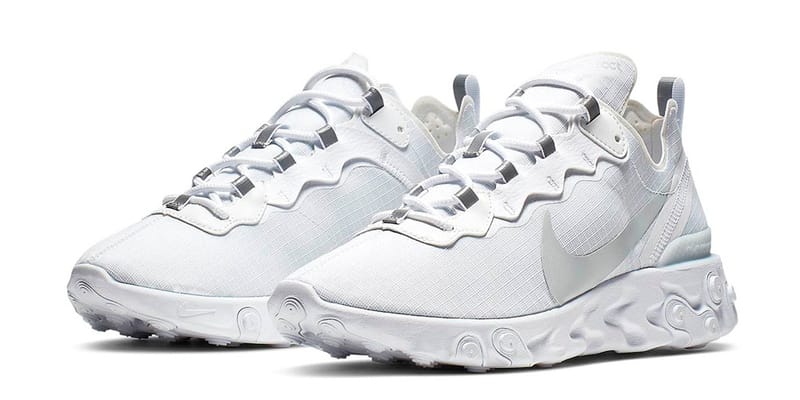 Nike react sales all white