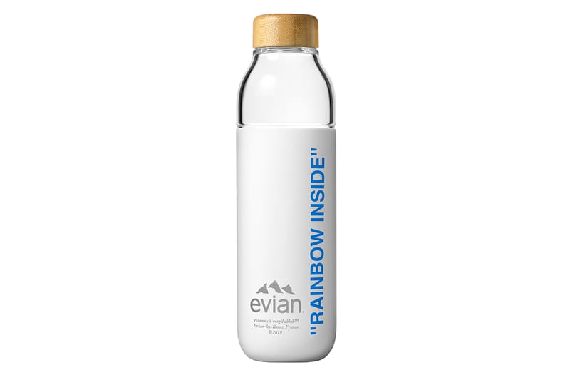 Evian virgil abloh outlet water bottle