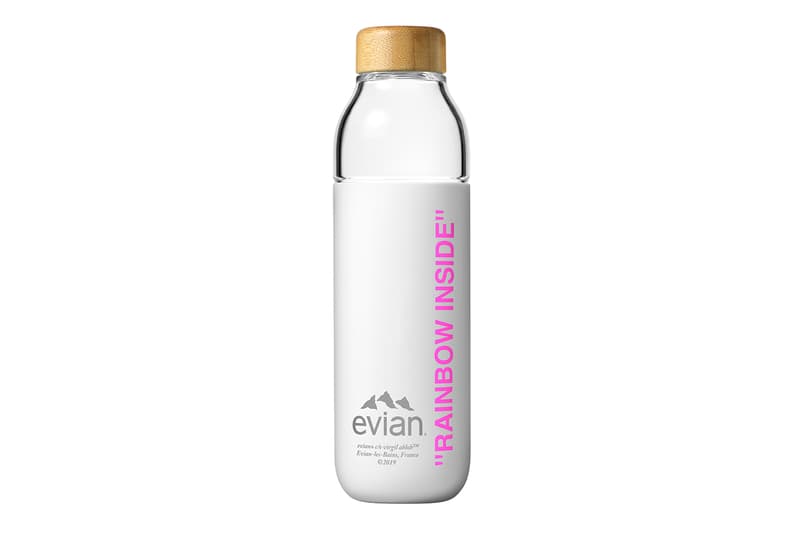 Virgil Abloh x Evian 75cl Water Bottle Details HYPEBEAST