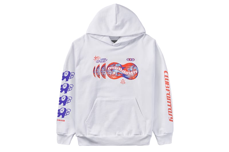 CLUB FANTASY NEON LOGO WHITE HOODIE good L