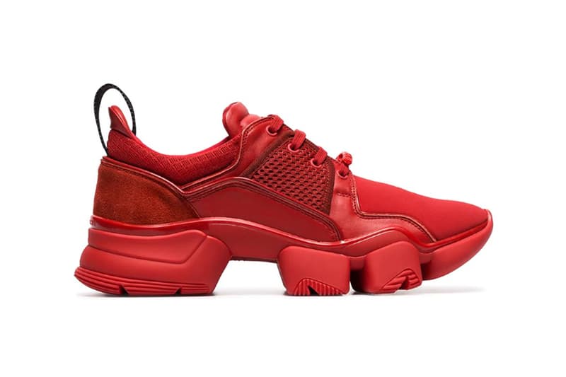 Givenchy Red Jaw Neoprene and Leather Sneakers | HYPEBEAST