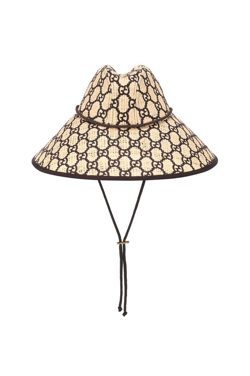 Gucci raffia bucket discount hat