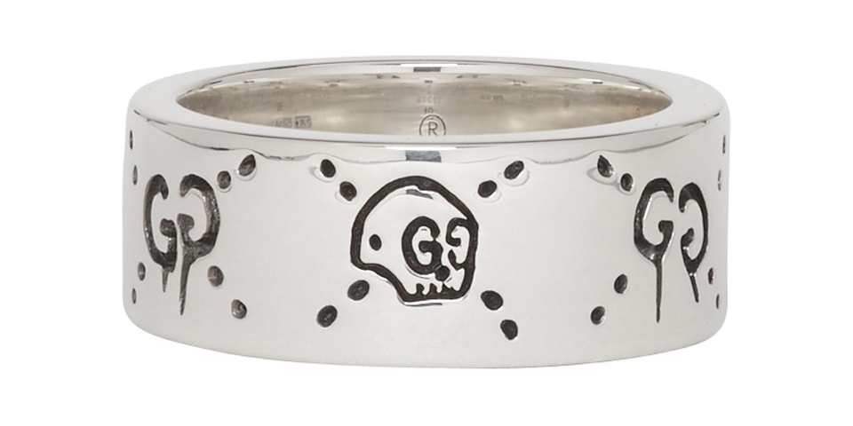 guccighost ring in silver