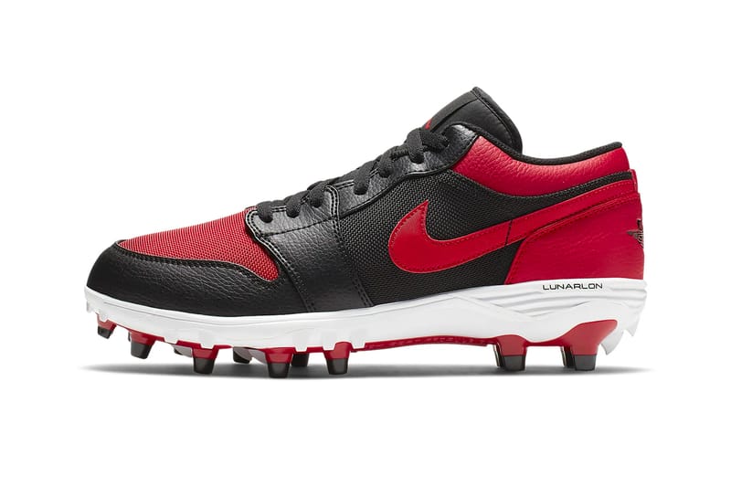 Red and black 2024 jordan football cleats