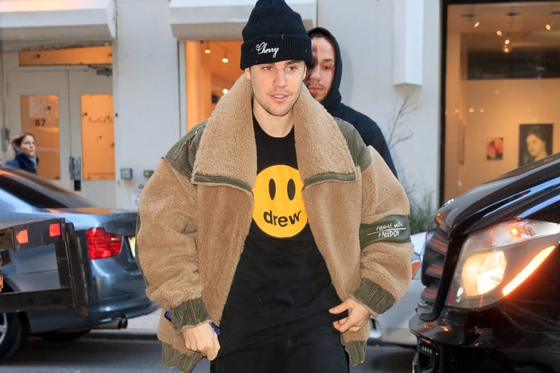 Off white hotsell hoodie justin bieber