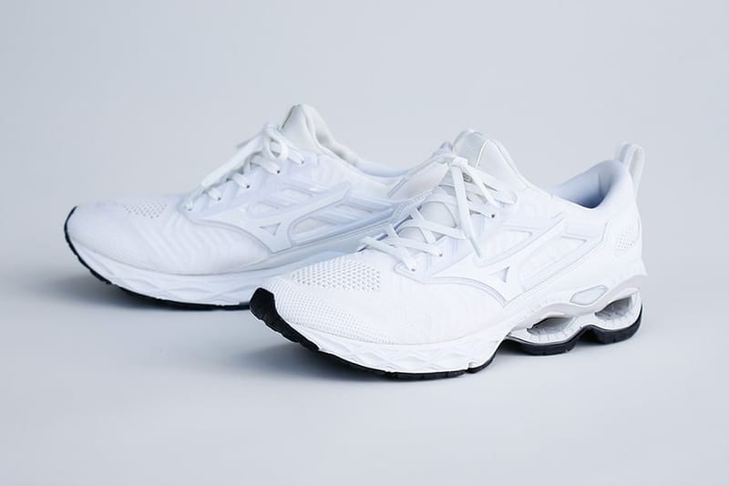 Mizuno Wave Creation Waveknit Triple White Release Hypebeast