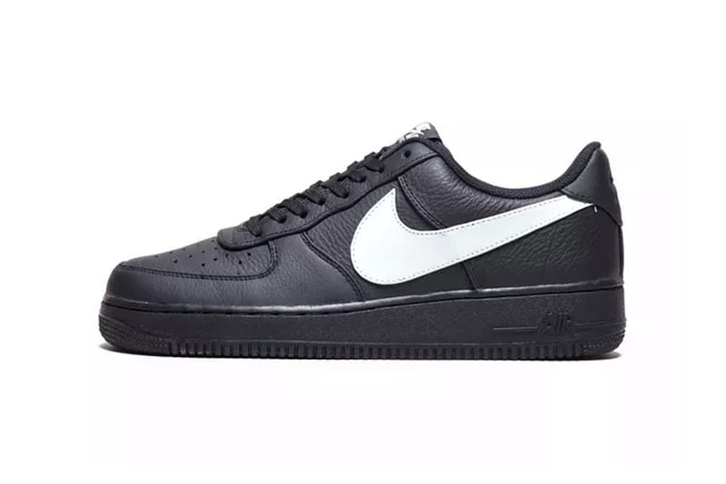 Nike air forces with clearance black swoosh