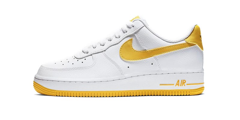 White and yellow air force store 1 womens