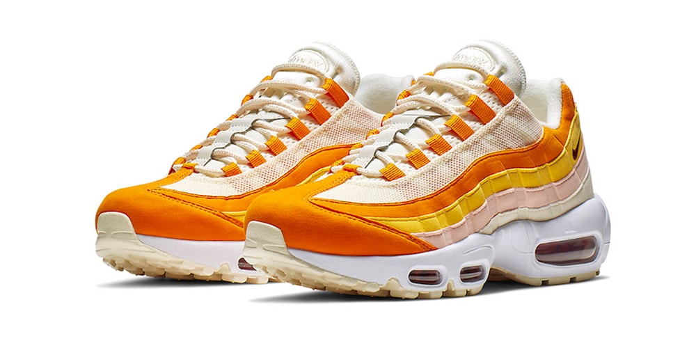 white blue and orange air max 95