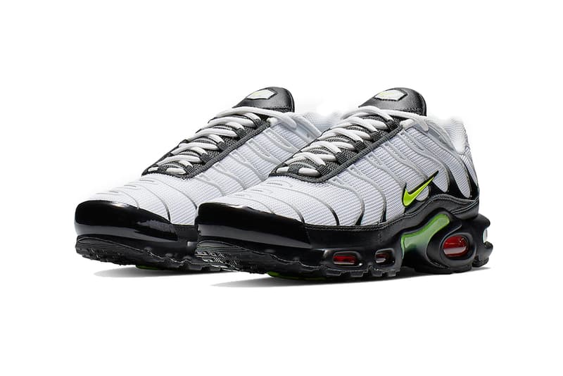nike air max white black volt