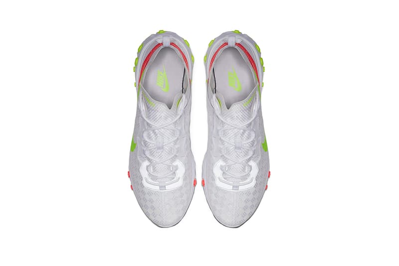 nike react element 55 white crimson volt