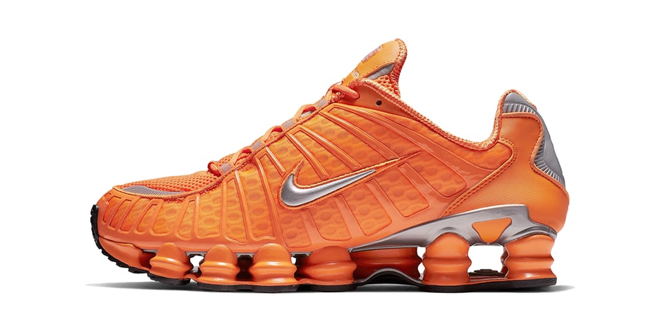 grey and orange shox