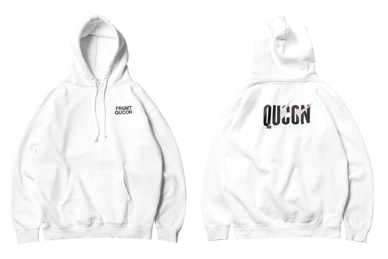 QUCON × fragment design アイコンロゴフーディー  白 M Qucon Skate Park x Fragment Design Collaboration | Hypebeast