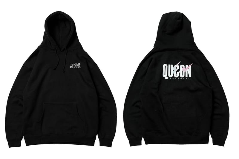 QUCON × fragment design ビッグロゴフーディー 黒 M Qucon Skate Park x Fragment Design Collaboration | Hypebeast