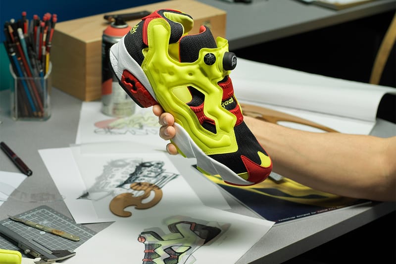 Reebok insta store pump fury citron