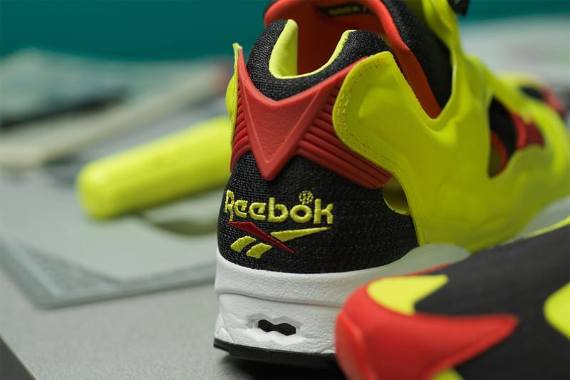 Reebok insta deals pump fury yellow