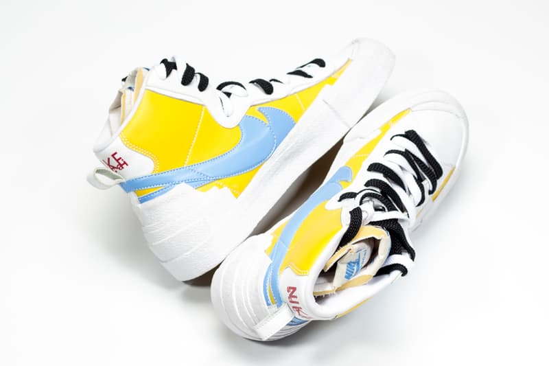 nike sacai blazer yellow