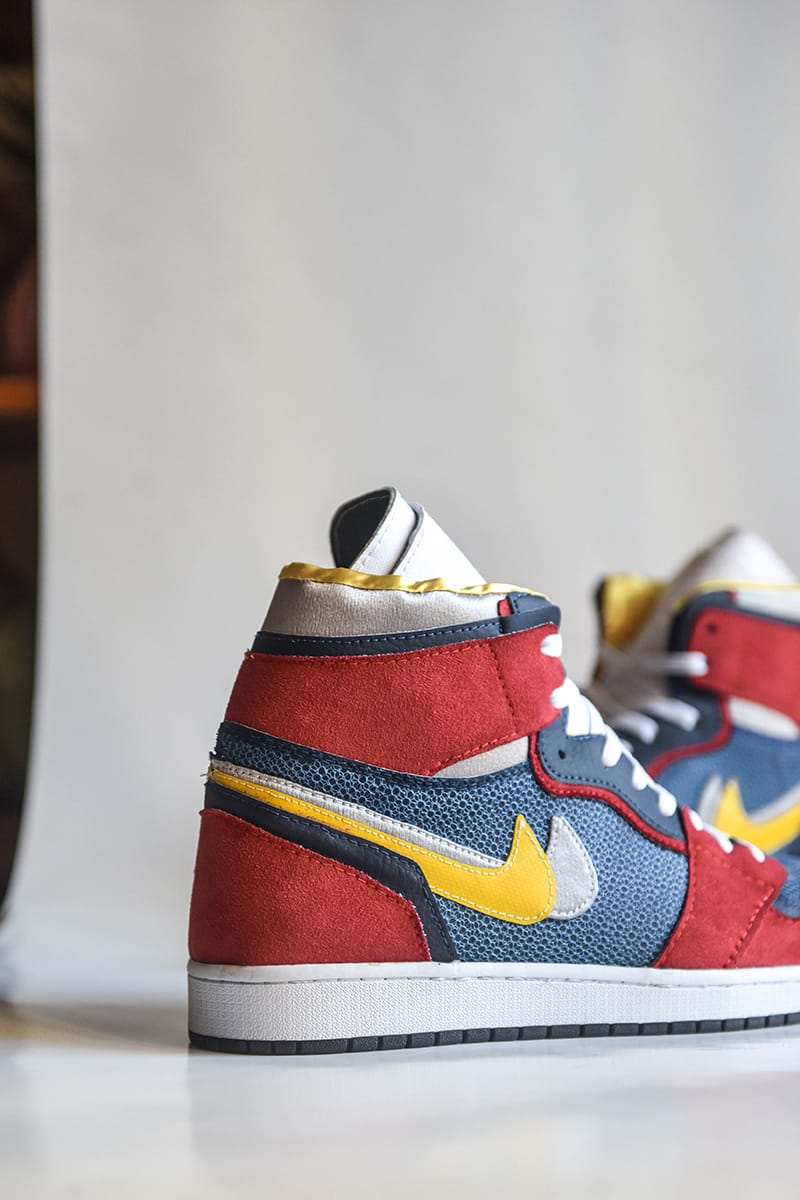 sacai x Air Jordan 1 AMAC Customs Closer Look Hypebeast