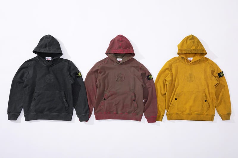 Supreme x hotsell stone island sweatshirt