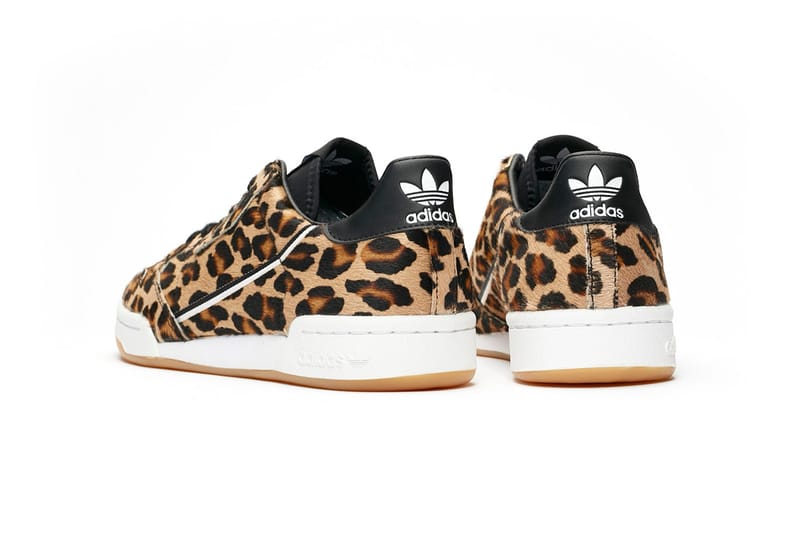 Adidas originals continental 80 deals trainers in leopard print