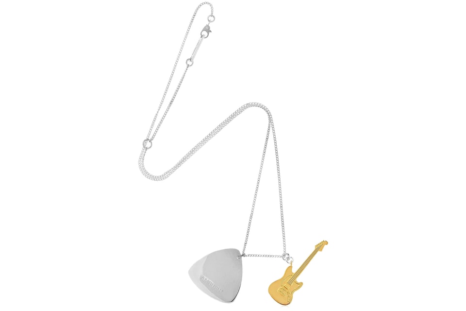 AMBUSH silver/gold guitar pick necklace Drops Hypebeast