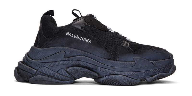 Balenciaga triple s black dirty hotsell