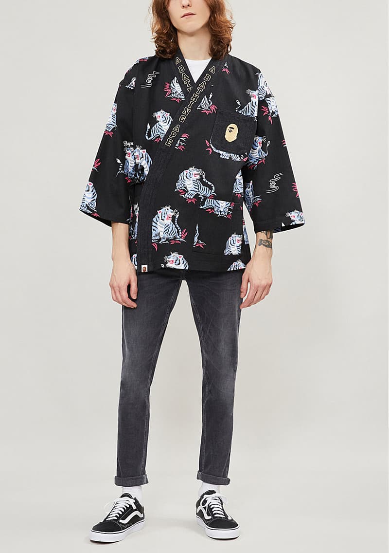BAPE Tiger Print Kimono Available at Selfridges | HYPEBEAST