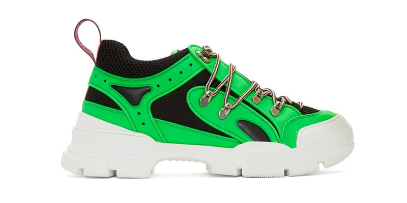 Neon green store gucci sneakers