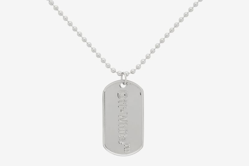 Off white cheap dog tag