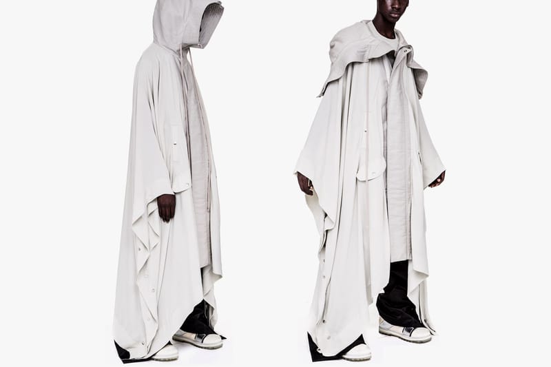 リックオウエンス 19SS BABEL ウール ケープ パーカー フーディ Rick Owens Spring/Summer 2019 ParkaPoncho Coat | Hypebeast