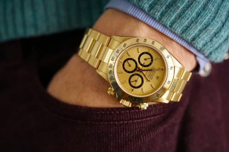 Rolex daytona shop gold 2019