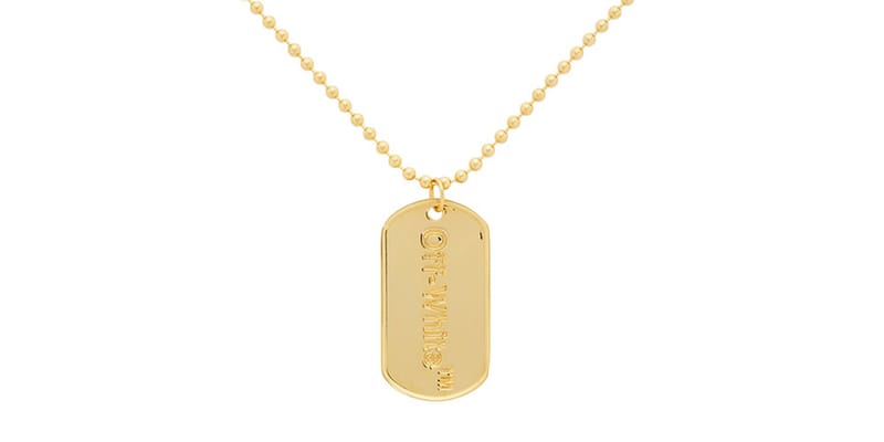 Off-White Logo Necklace Gold 新品未使用 Off-White™ SSENSE Exclusive Jewelry | Drops | Hypebeast