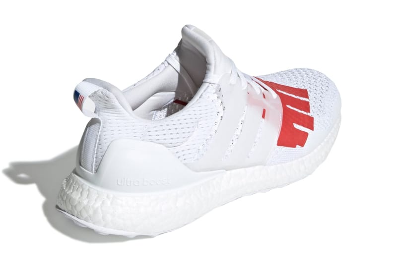 Ultra boost clearance white red stripes