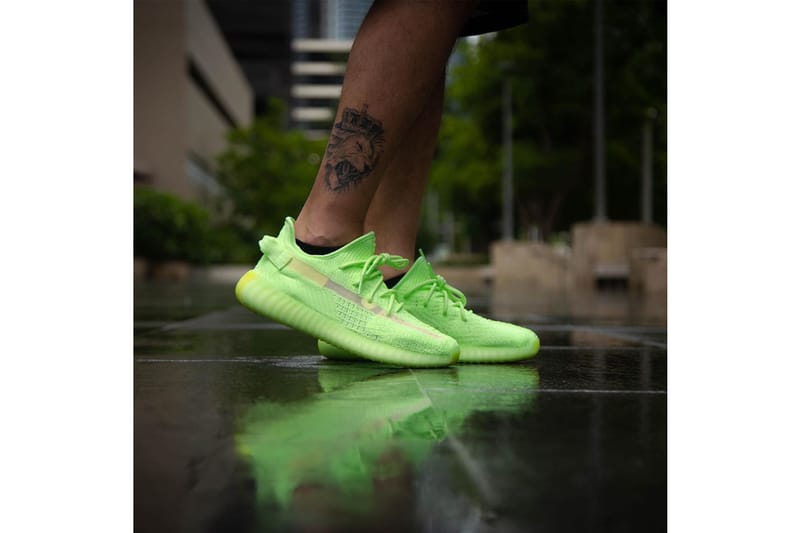 Neon yellow yeezy best sale