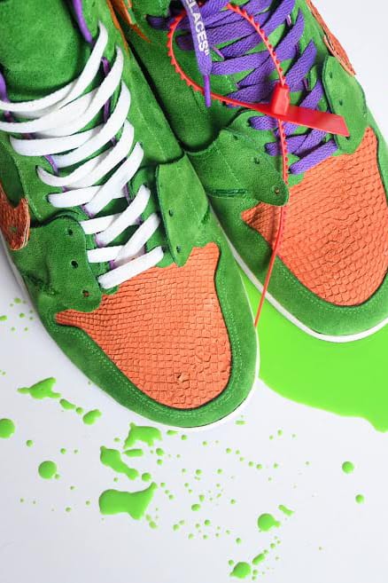 Slime cheap green jordans