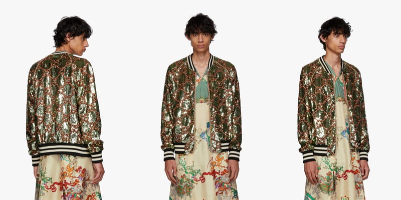 Sequin bomber sales jacket gucci