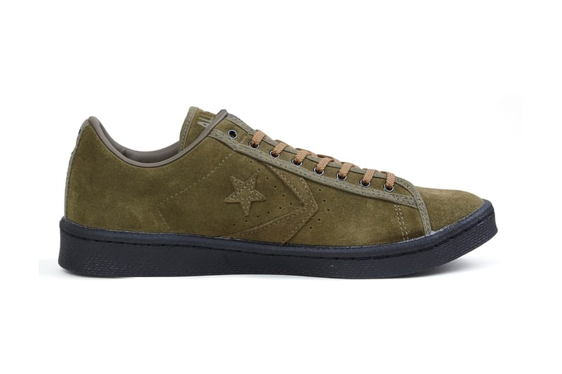 Converse pro hotsell leather suede green