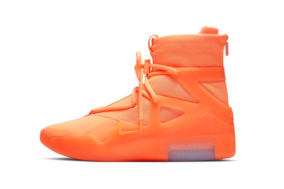 nike air fear of god 1 orange pulse