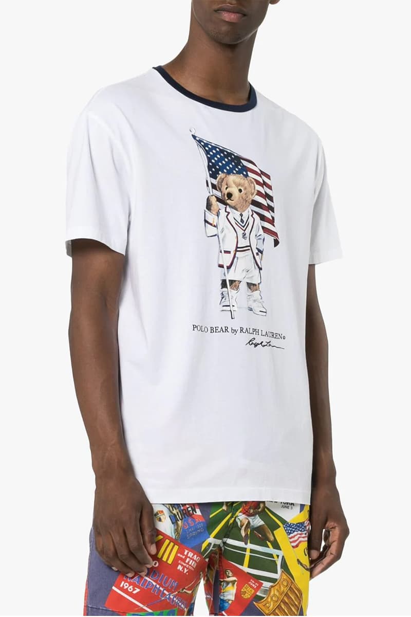 polo bear american flag