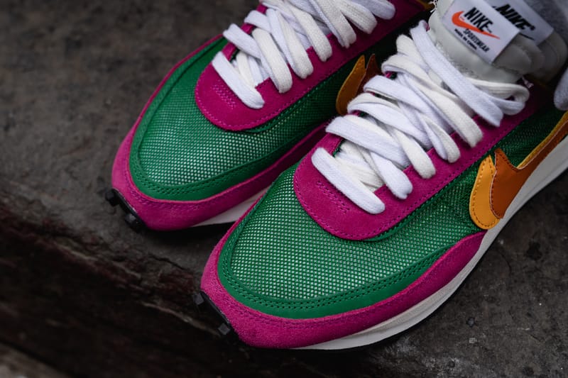 Sacai x nike ldv waffle best sale green pink