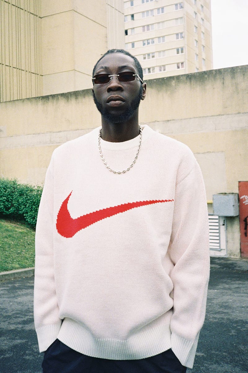 Nike swoosh best sale sweater supreme