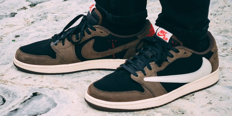 Travis Scott x Air Jordan 1 Low On-Feet Closer Look Photos | Hypebeast